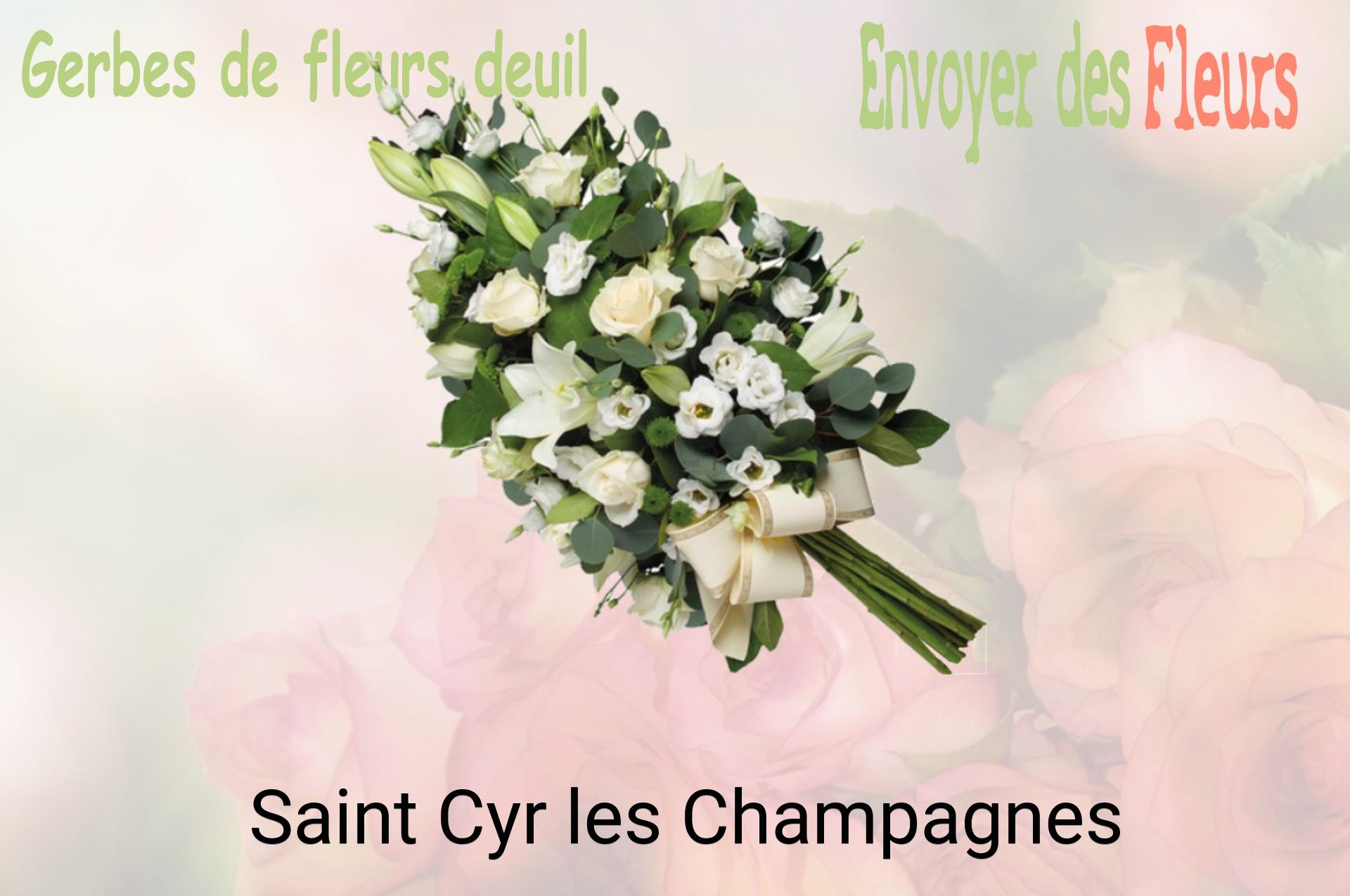 Gerbe de fleurs de deuil livrée à Saint-Cyr-les-Champagnes